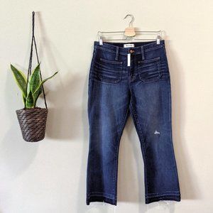 NWT Madewell Cali Demi Boot Jeans Patch Pocket